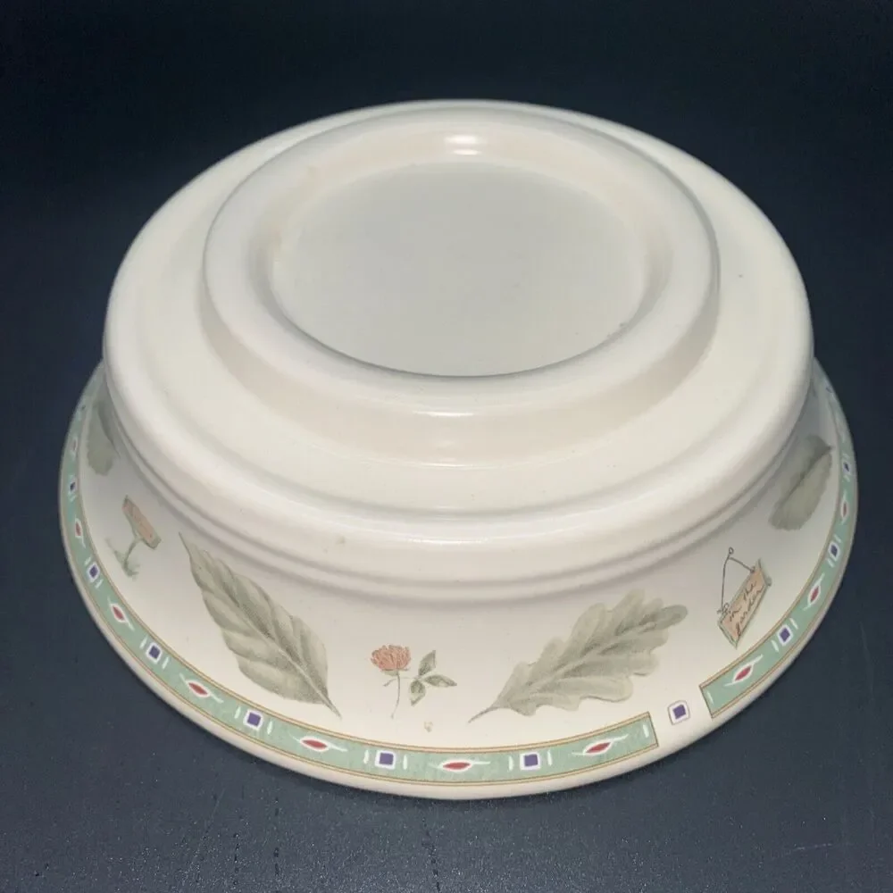 Pfaltzgraff Naturewood Hurricane Candle Bottom Piece No Glass- Replacement Piece